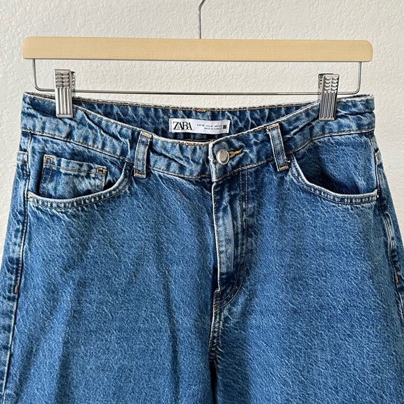 Zara Women's Denim Wide-Leg Jeans - Picture 4 of 4